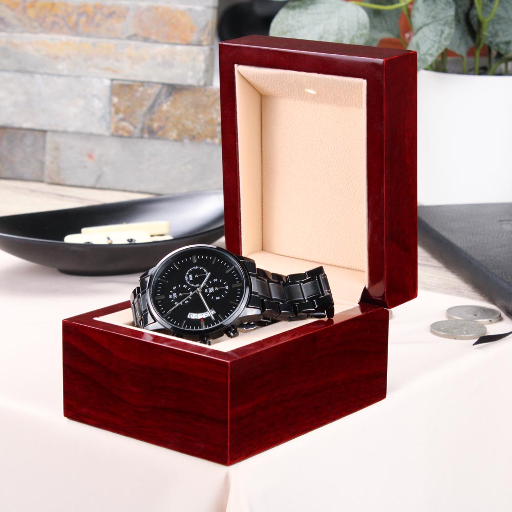 Father's Day Openwork Automatic Sport Watch – Genuine Leather, Skeleton Dial, Water‑Resistant