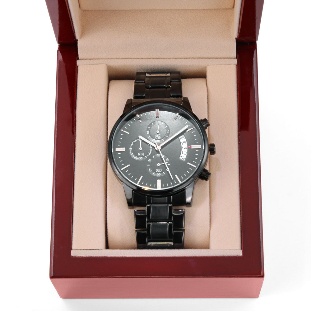 Father's Day Openwork Automatic Sport Watch – Genuine Leather, Skeleton Dial, Water‑Resistant